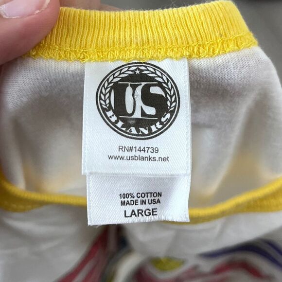 Kappa Delta Women Size L Ringer Graphic Cotton Novelty Pullover Short Sleeve Top - Picture 11 of 13